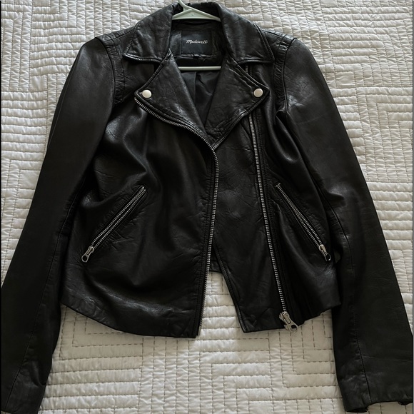 COPY - Madewell “Washed Leather Motorcycle Jacket… - Picture 1 of 5